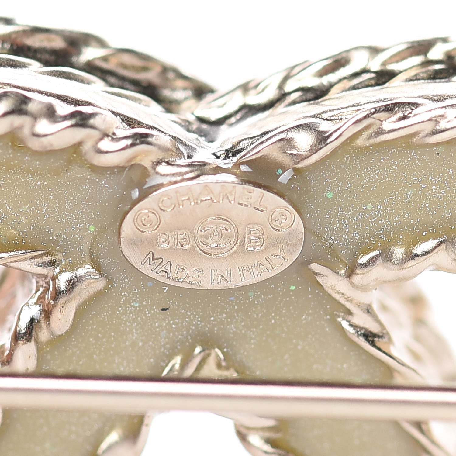 Chanel Crystal CC Brooch Gold 4 of 5