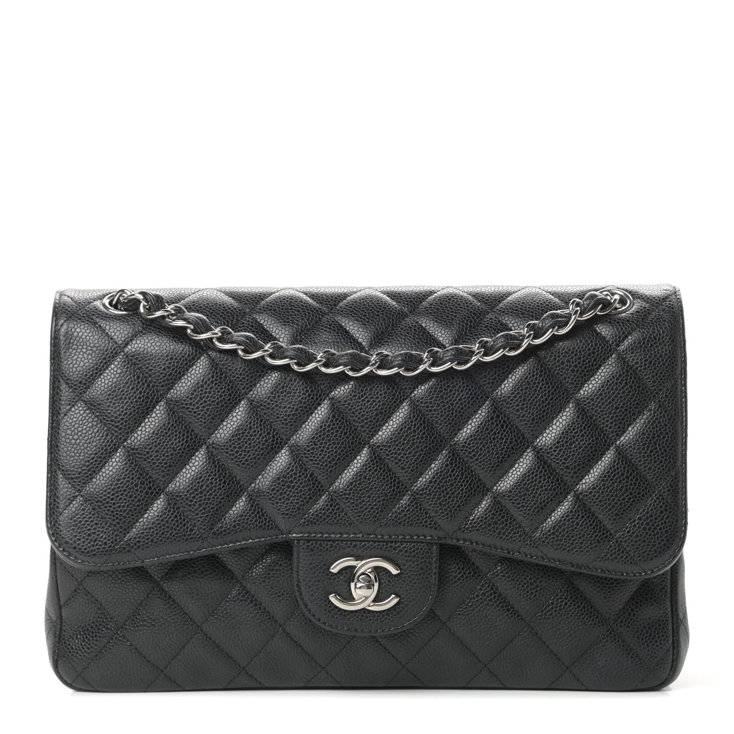 Chanel Caviar Quilted Jumbo Double Flap Black 1 of 14