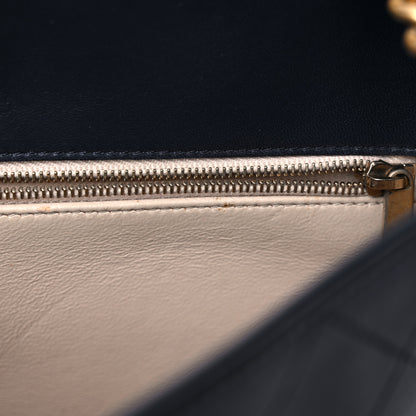 Chanel Lambskin Stitched Coco Luxe Tote Blue 11 of 15