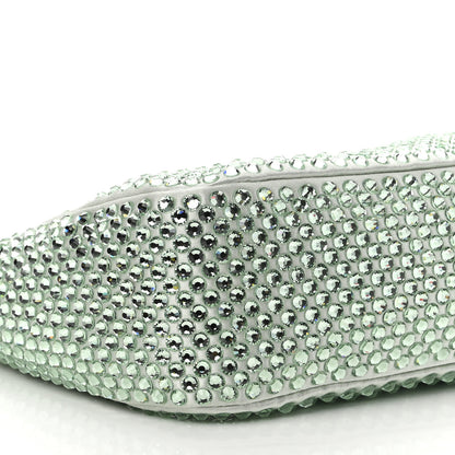 Prada Satin Crystal Re-Edition 2005 Shoulder Bag Acqua 11 of 12