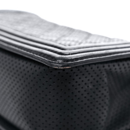 Chanel Lambskin Perforated Medium Boy Flap Black 10 of 13