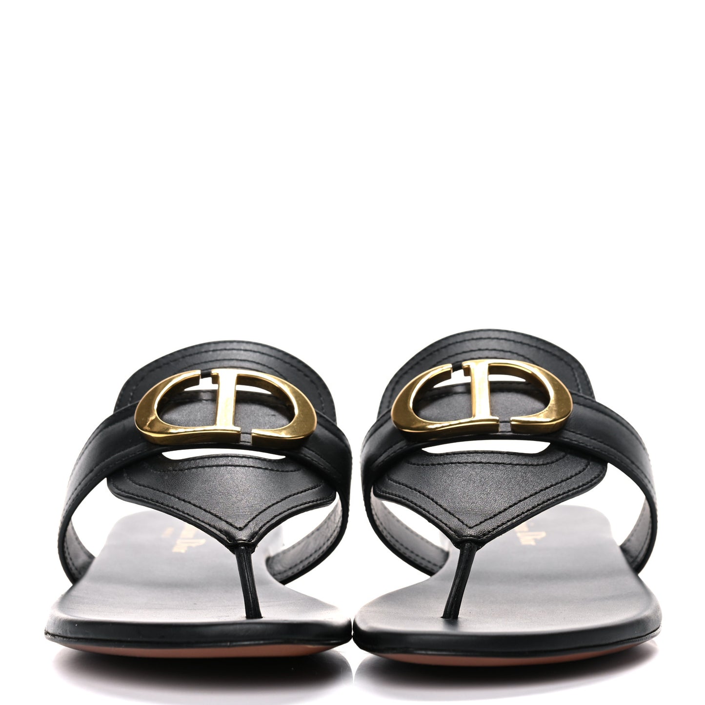 Calfskin 30 Montaigne Thong Sandals 37 Black