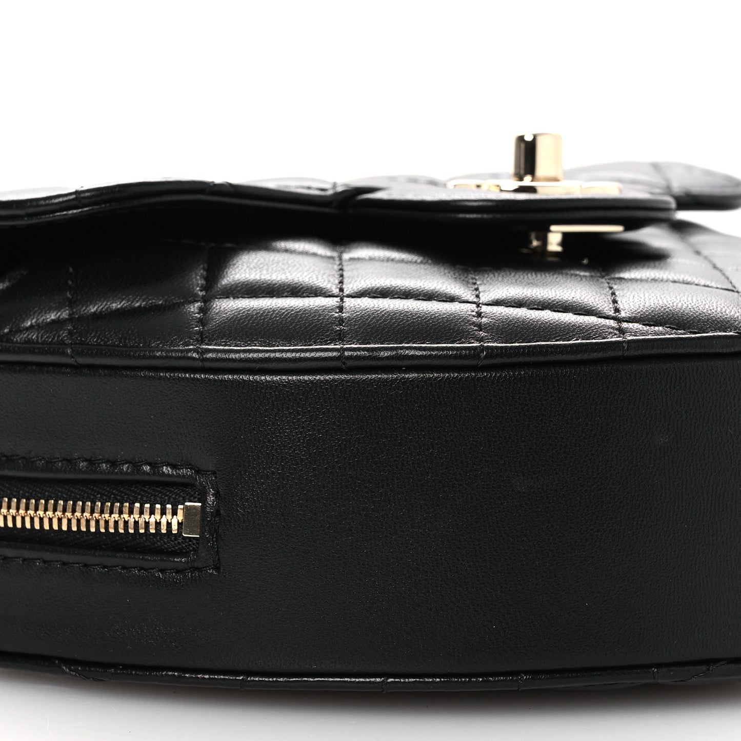 Lambskin Quilted CC In Love Heart Bag Black