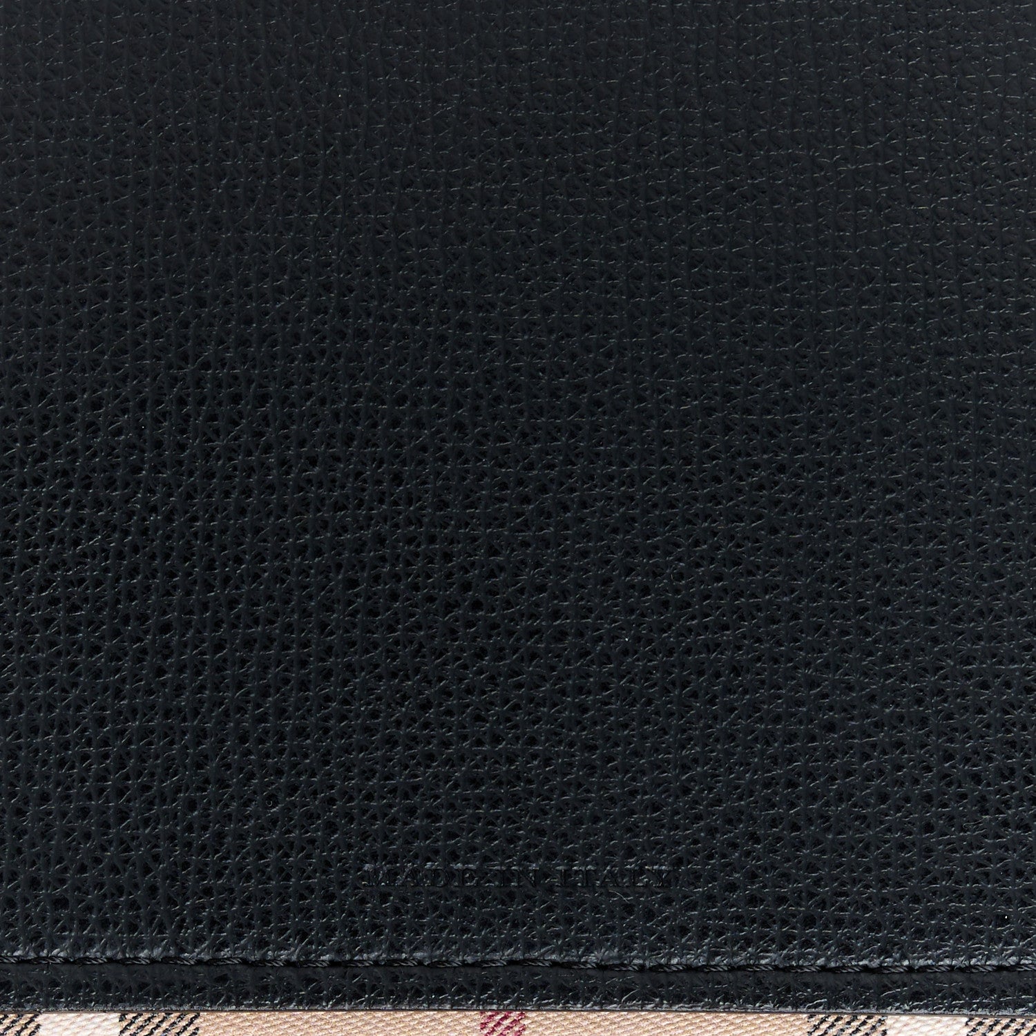 Burberry Grainy Calfskin Haymarket Check Medium Reversible Tote Black 11 of 17