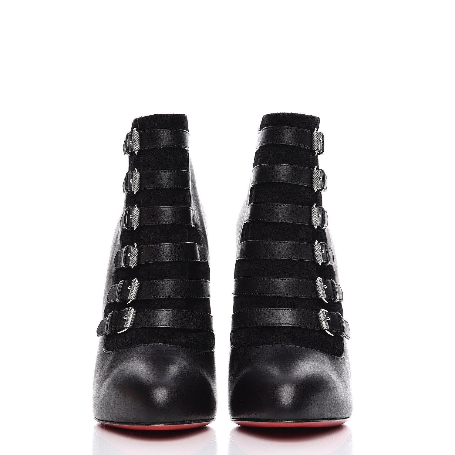 Christian Louboutin Calfskin Veau Velours Attroupa 120 Booties 39.5 Black 2 of 7