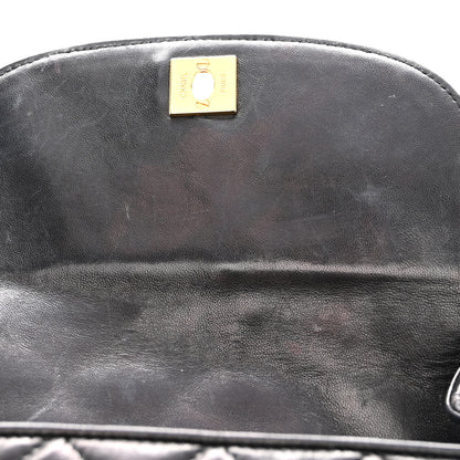 Chanel Lambskin Quilted CC Flap Shoulder Bag Black 6 of 12