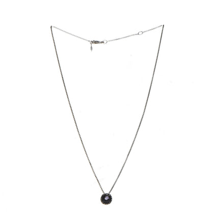 David Yurman Sterling Silver Black Orchid 8mm Petite Chatelaine Pendant Necklace 1 of 7