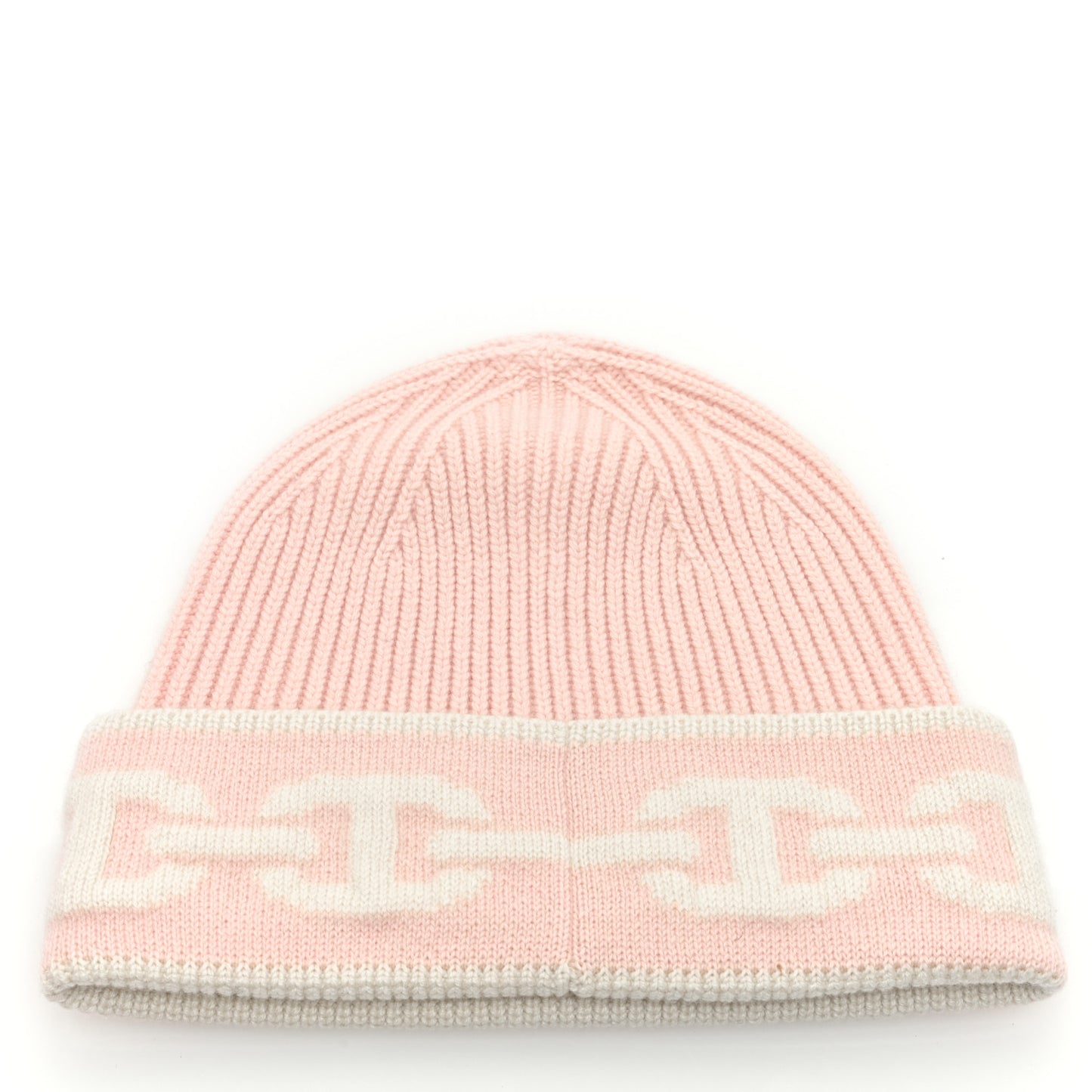 Cashmere Knit Heaven Beanie M Rose Poudre Ecru