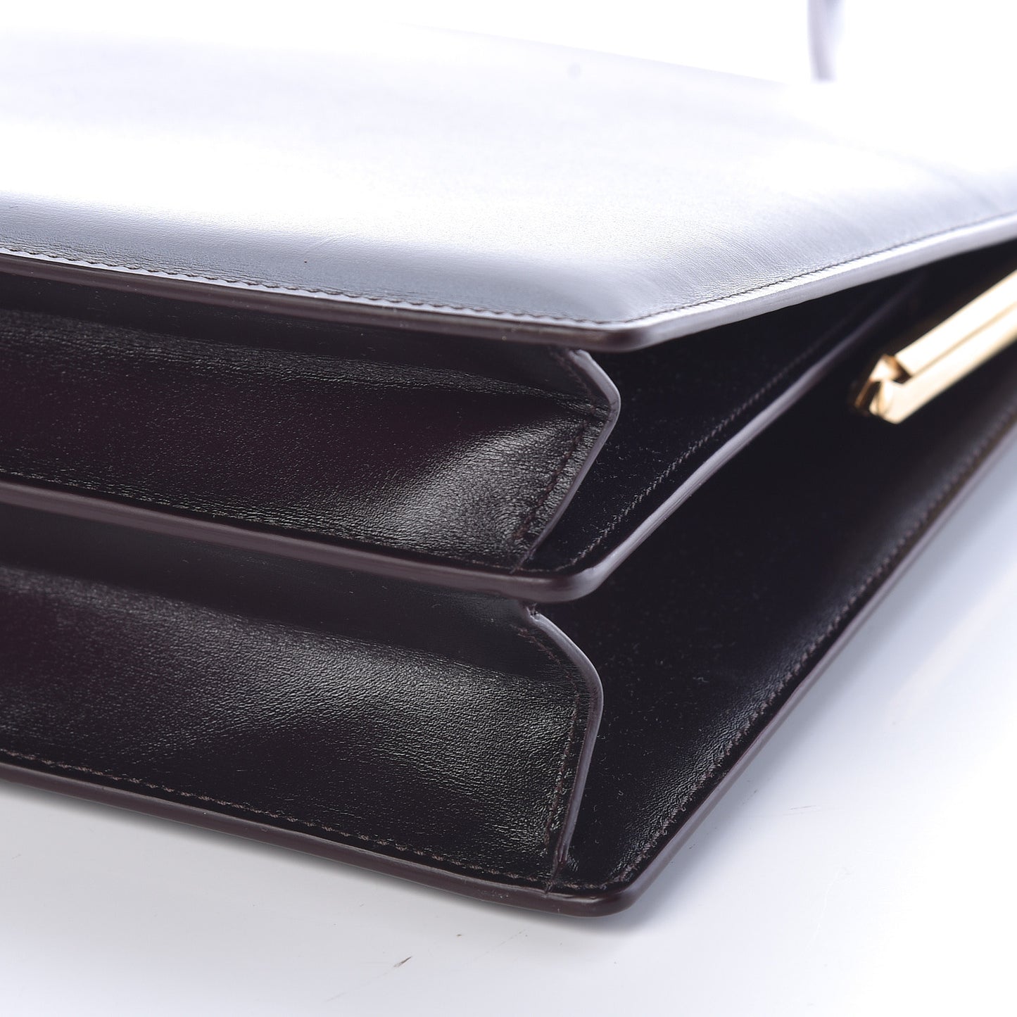 Patina Box Calfskin Medium Clasp Bag Velvet