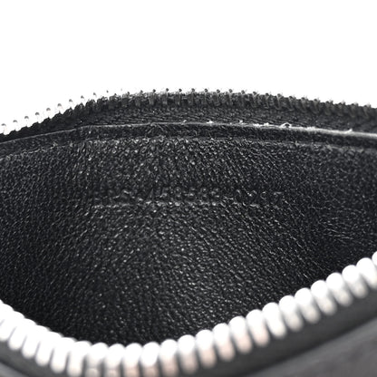 Saint Laurent Grained Calfskin 5 Fragments Zip Pouch Card Holder Black 7 of 9