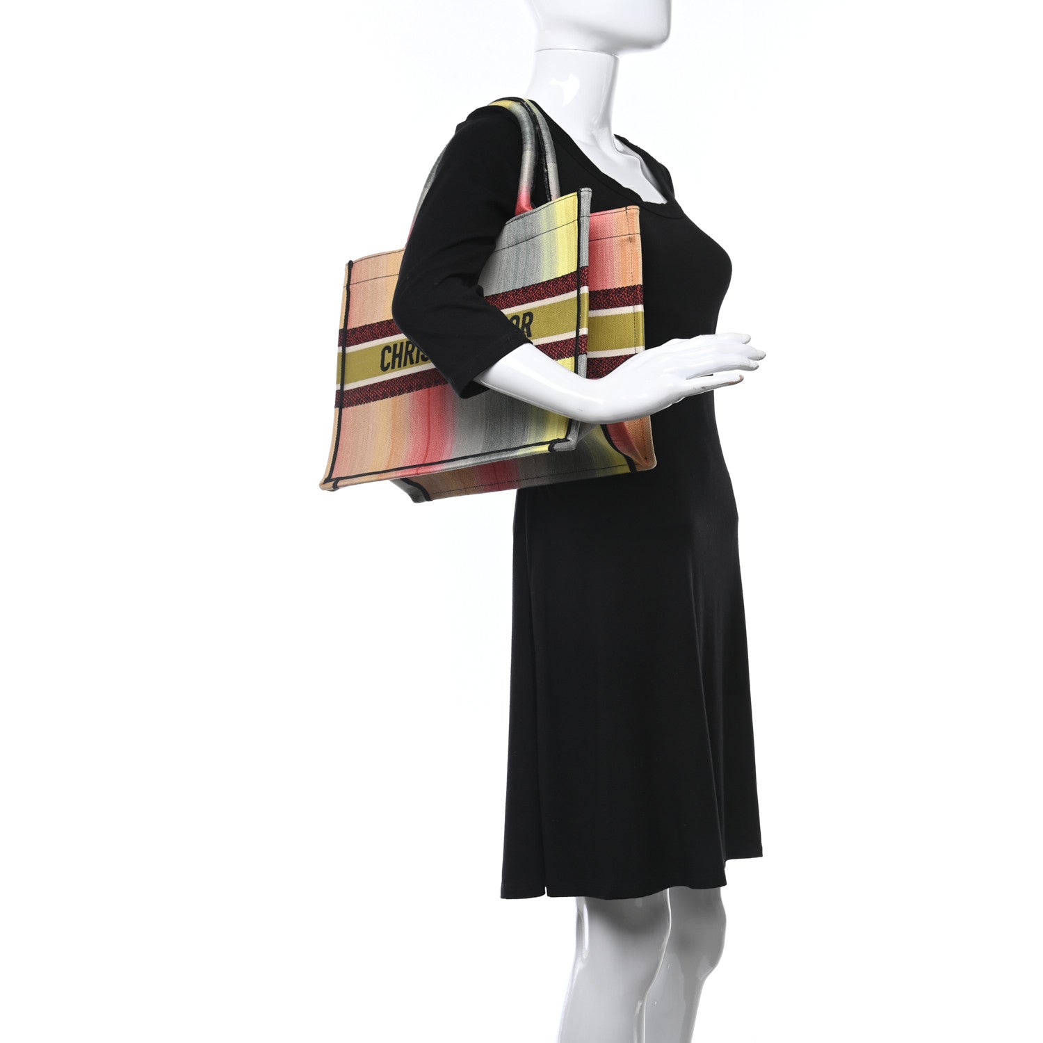 Christian Dior Canvas Embroidered Medium Dioraura Book Tote Multicolor 2 of 11