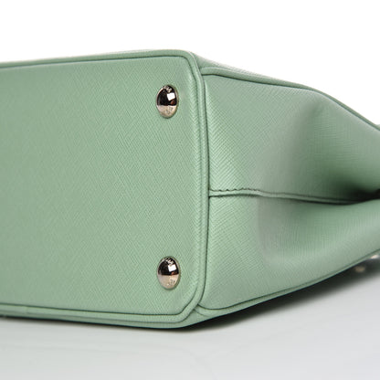 Prada Saffiano Lux Small Galleria Double Zip Tote Acquamarina 10 of 10