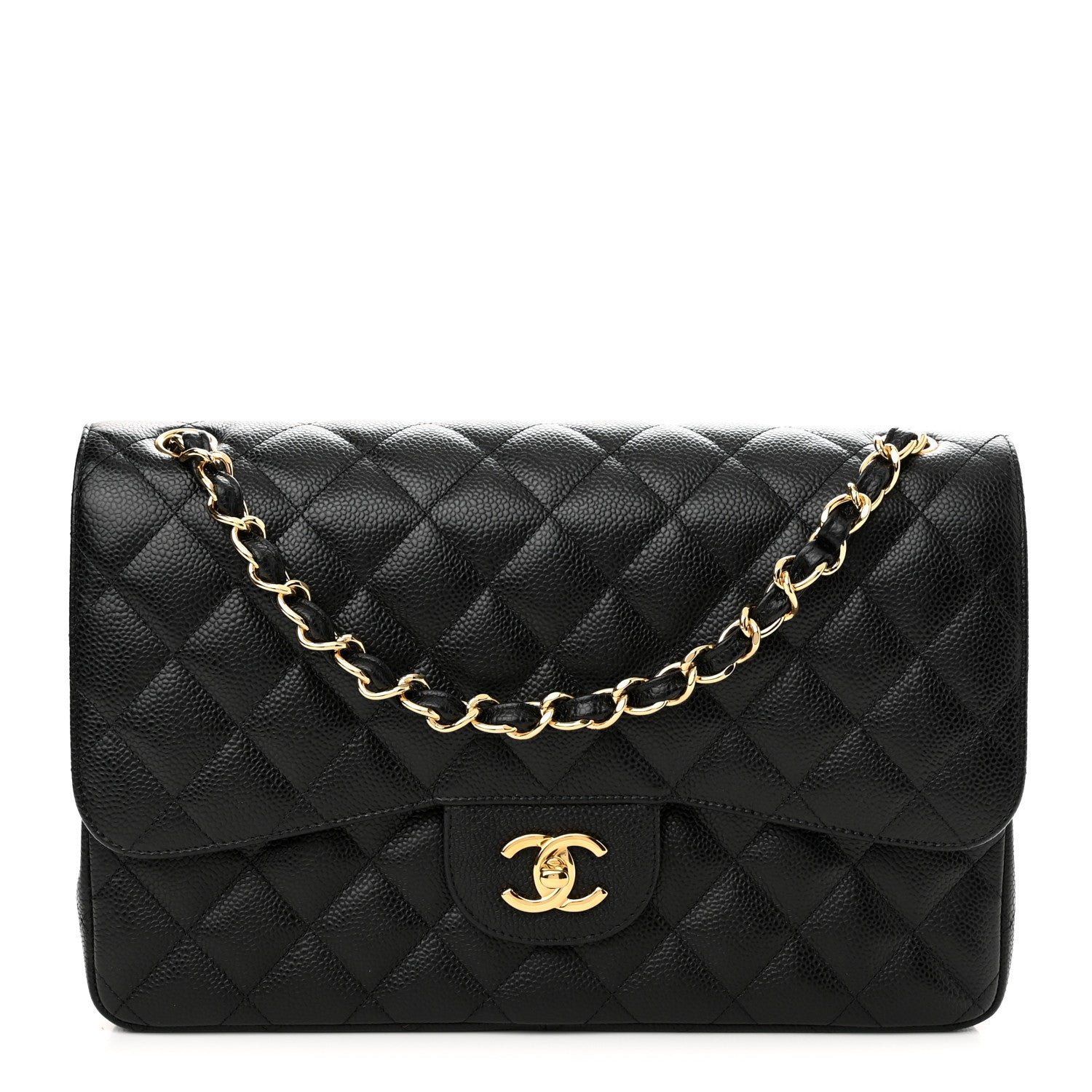 Chanel Caviar Quilted Jumbo Double Flap Black 1 of 11