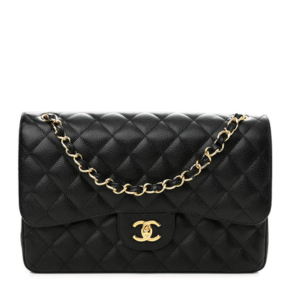 Chanel Caviar Quilted Jumbo Double Flap Black 1 of 11