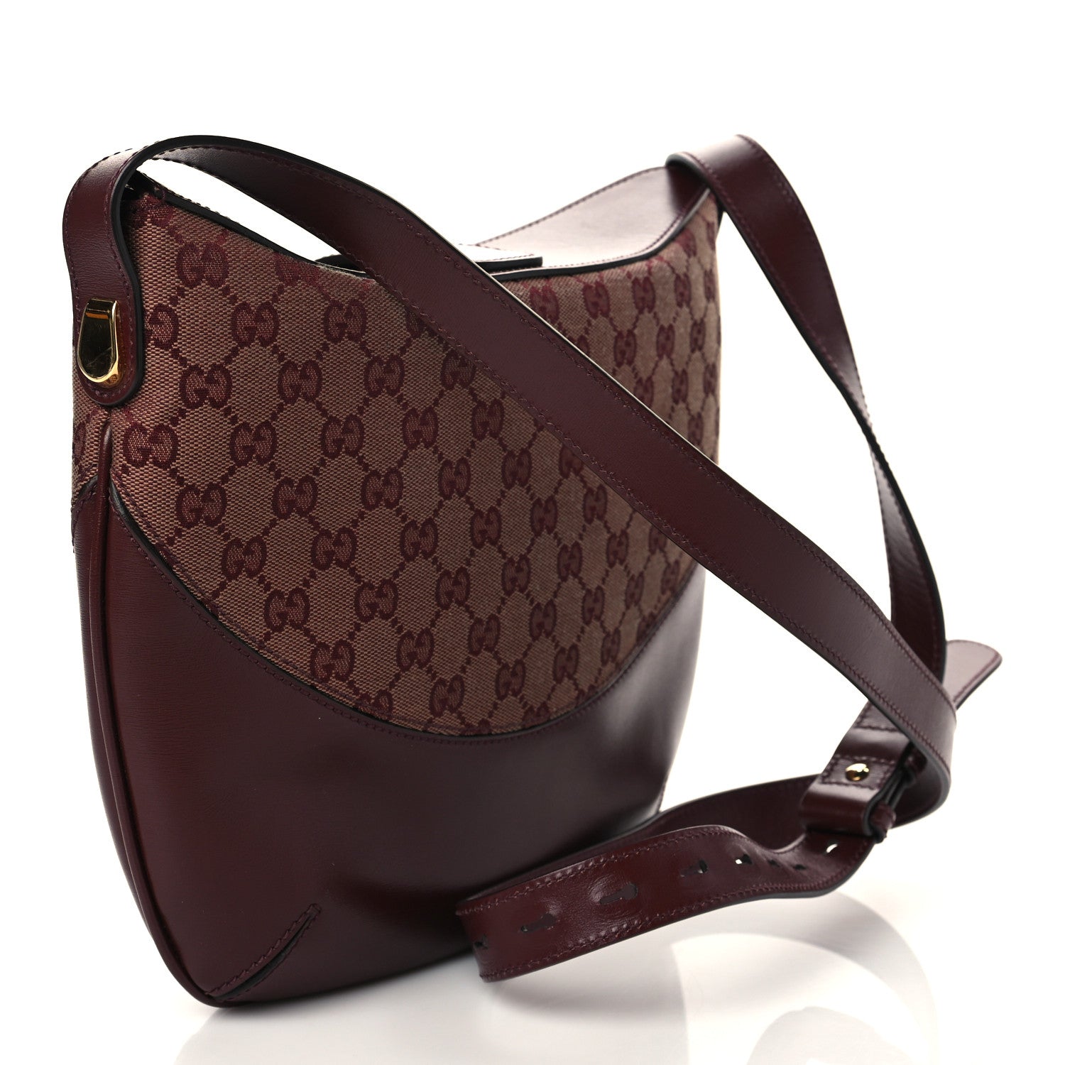 Gucci GG Monogram Calfskin Medium Arli Shoulder Bag Sahara Rubino Chardonnay 2 of 6