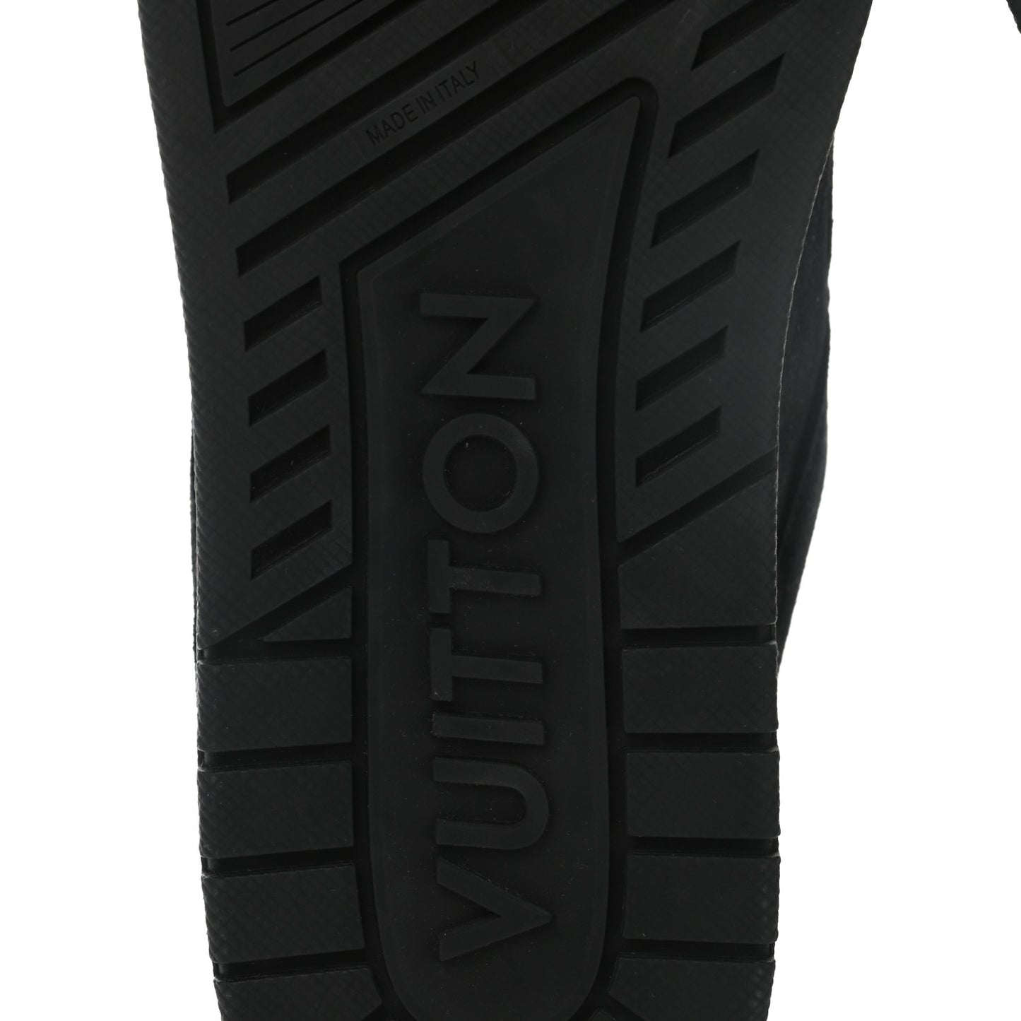 Suede Mens LV Trainer Sneakers 10 Black