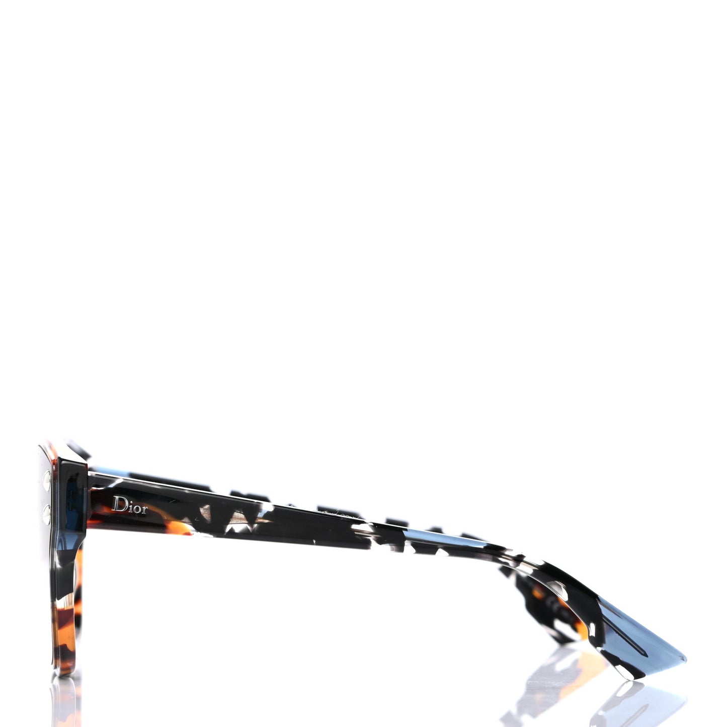 DiorAdd3 Monochromatic Studded Sunglasses Blue Havana