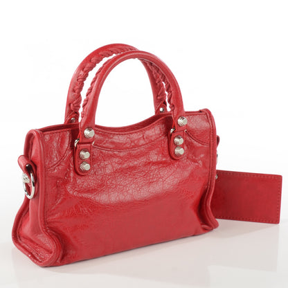 Balenciaga Agneau Giant 12 Silver Hardware Mini City Rouge Cardinal 3 of 11