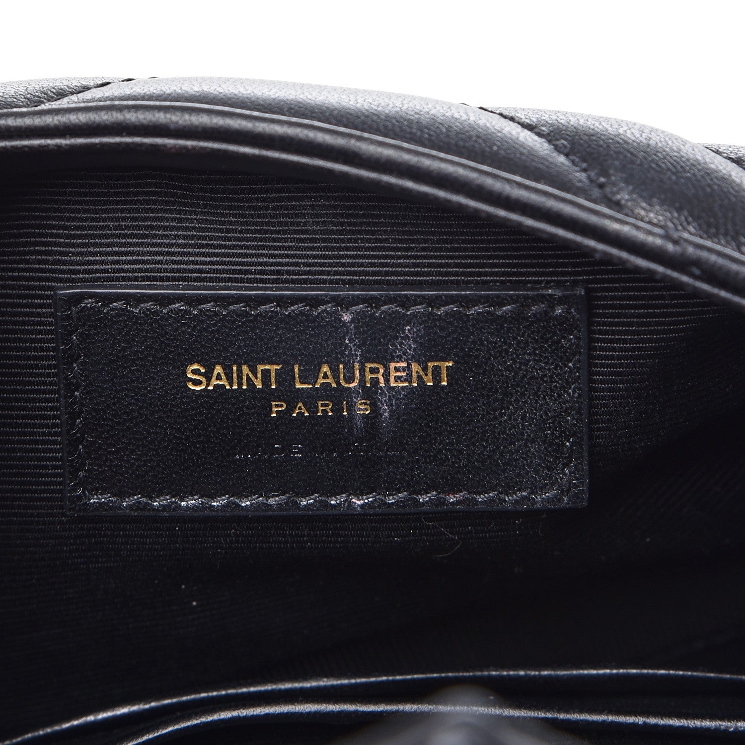Saint Laurent Calfskin Matelasse Chevron Monogram Classic Baby Chain Bag Black 7 of 10