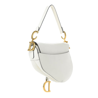 Christian Dior Grained Calfskin Saddle Bag White 3 of 15