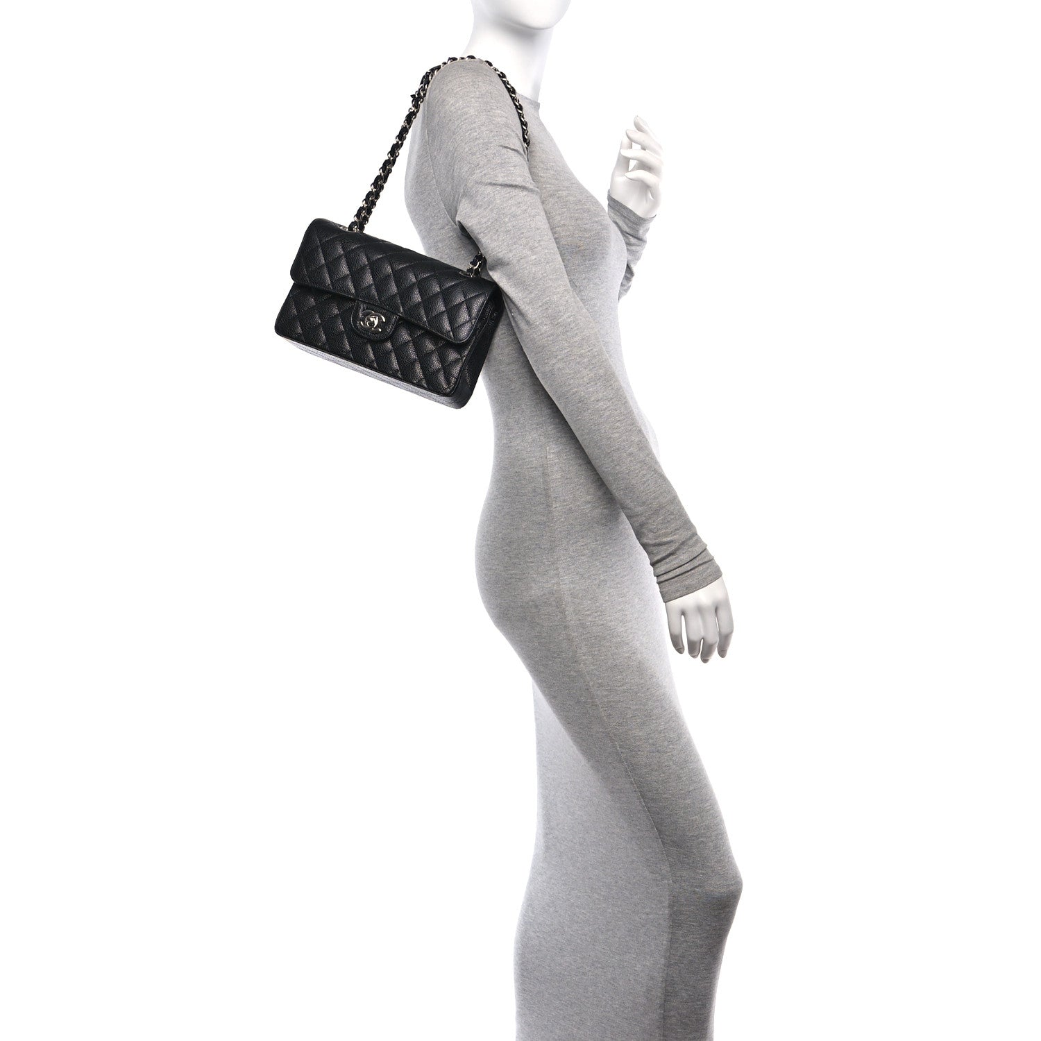 Chanel Caviar Quilted Small Double Flap Black 2 of 10