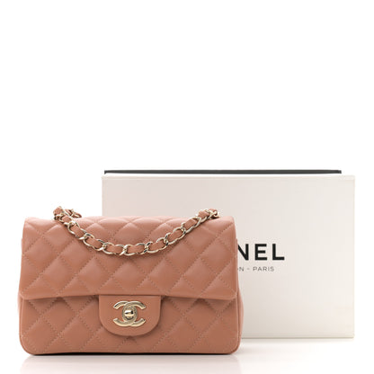 Chanel Lambskin Quilted Mini Rectangular Flap Brown 11 of 11