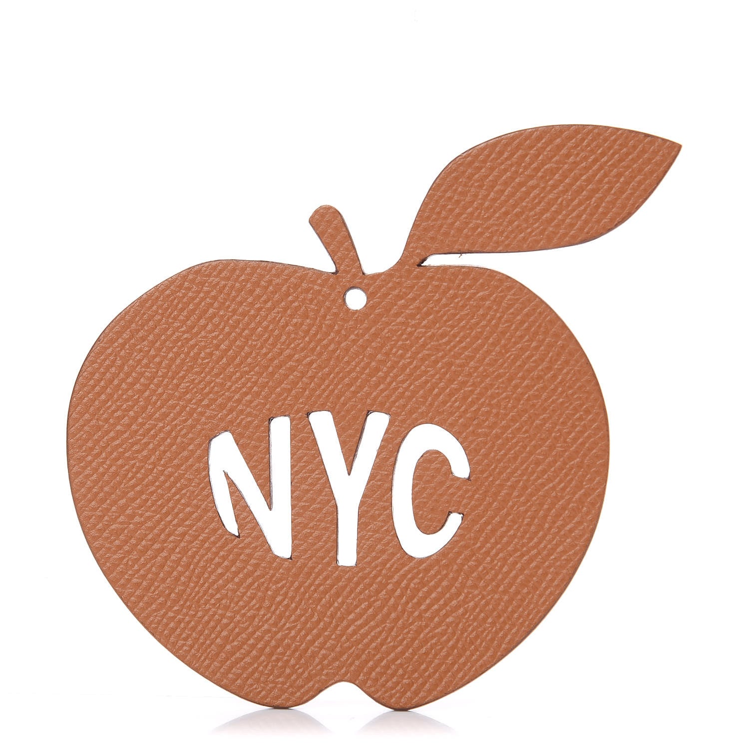 Hermes Togo Epsom Petit H NYC Charm Orange Gold 1 of 5