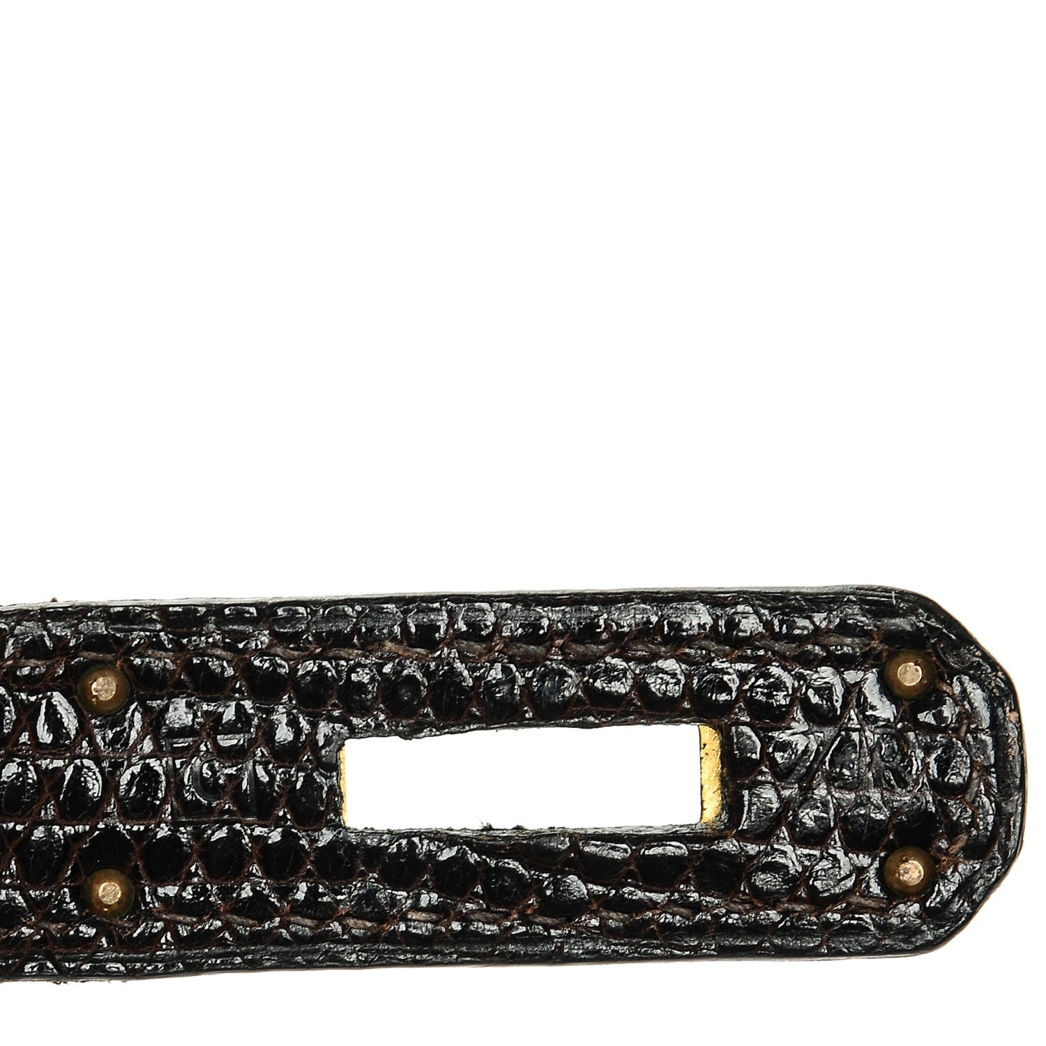 Hermes Shiny Lizard Kelly 28 Havane 14 of 20