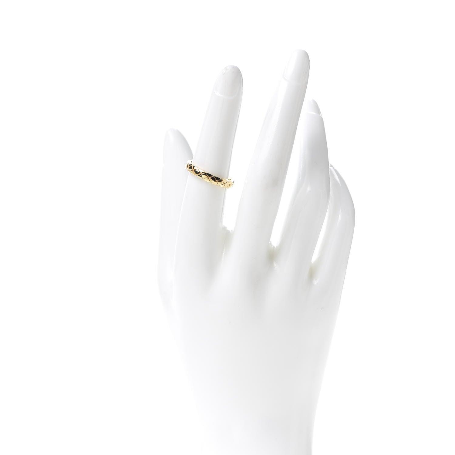 Chanel 18K Yellow Gold Mini Coco Crush Ring 53 6.25 2 of 5