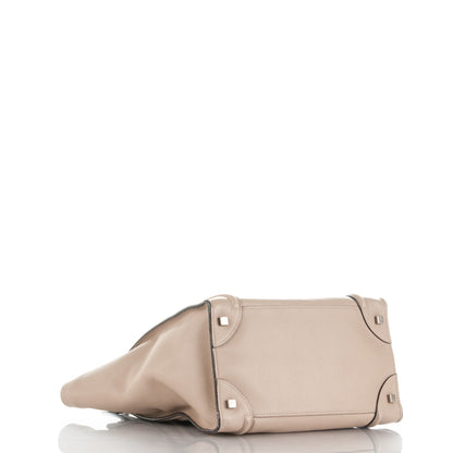Celine Drummed Calfskin Mini Luggage Dune 4 of 9