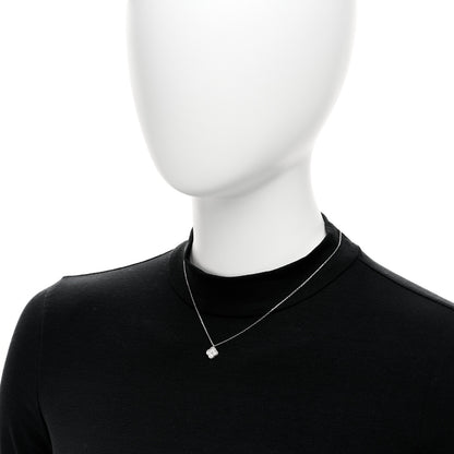 Van Cleef & Arpels 18K White Gold Diamond Sweet Alhambra Pendant Necklace 2 of 6