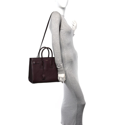 Saint Laurent Calfskin Small Sac De Jour Bordeaux 2 of 19