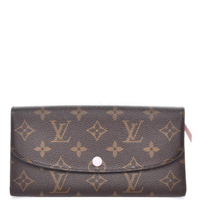 Louis Vuitton Monogram Emilie Wallet Rose Ballerine 1 of 8