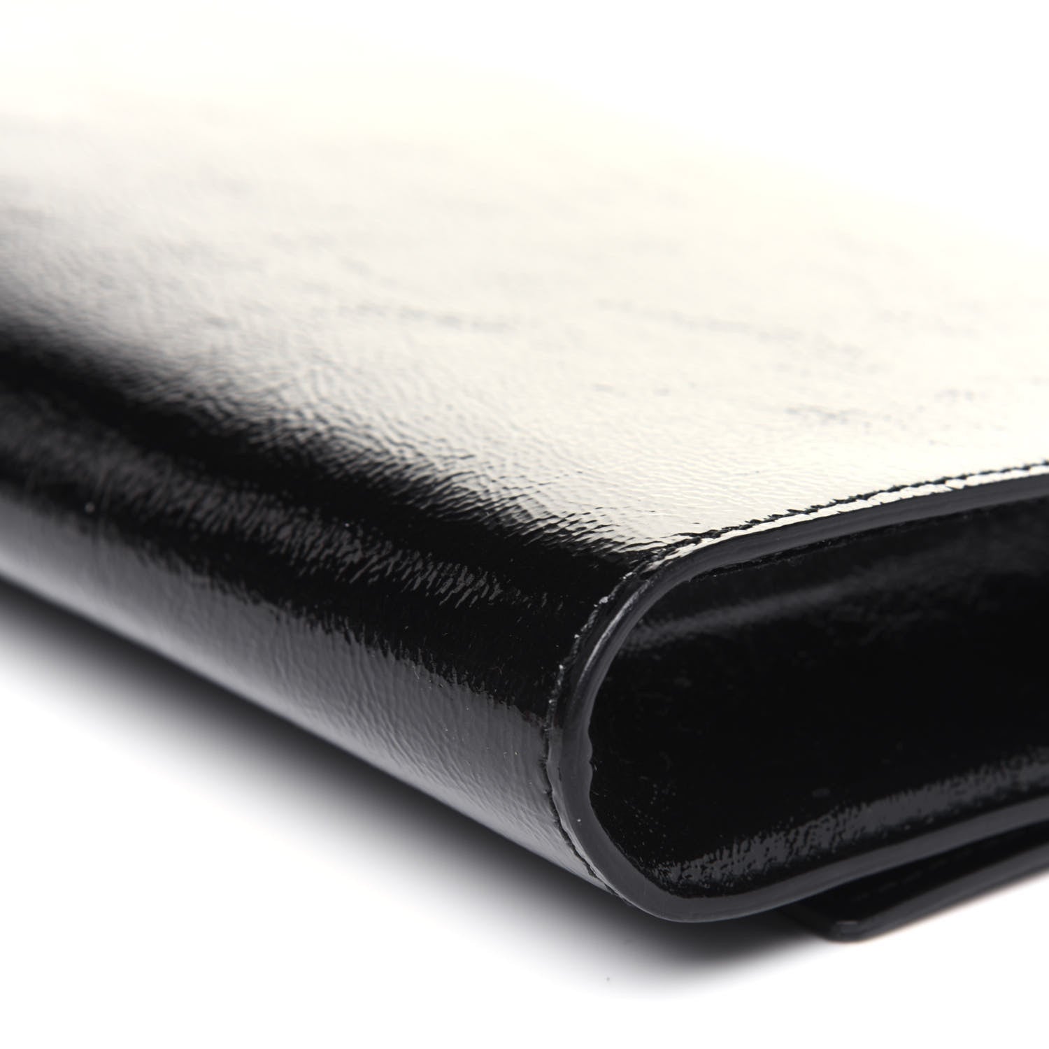 Saint Laurent Textured Patent Monogram Belle De Jour Clutch Black 13 of 13