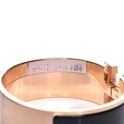 Hermes Enamel Wide Clic Clac H Bracelet GM Black 5 of 8
