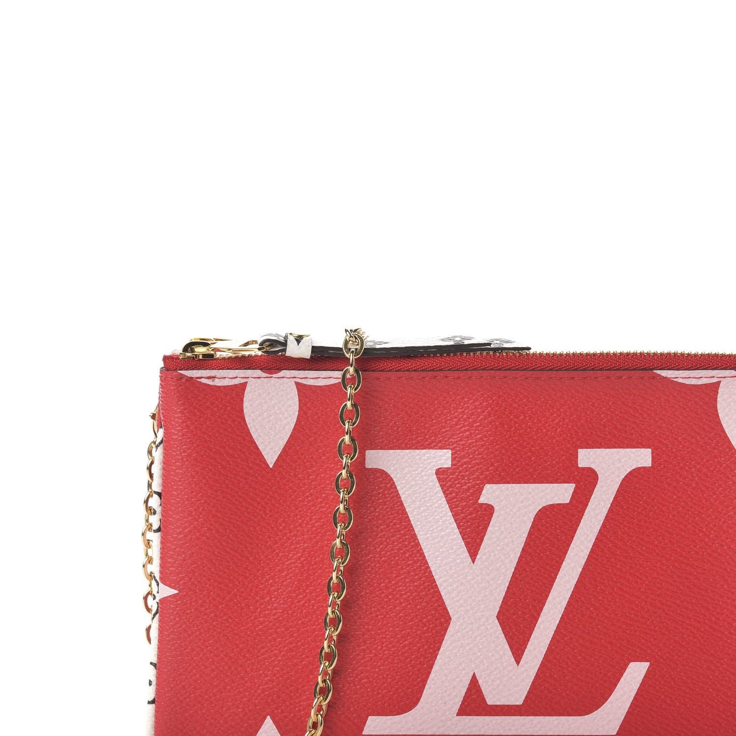 Louis Vuitton Monogram Giant Double Zip Pochette Rouge 11 of 11