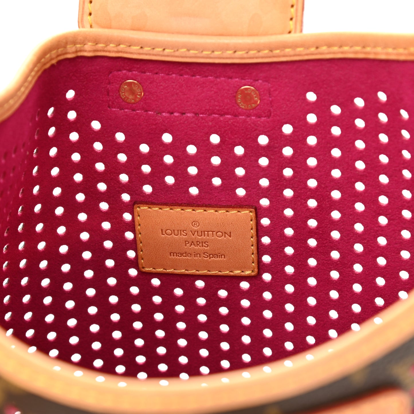 Monogram Perforated Musette Fuchsia