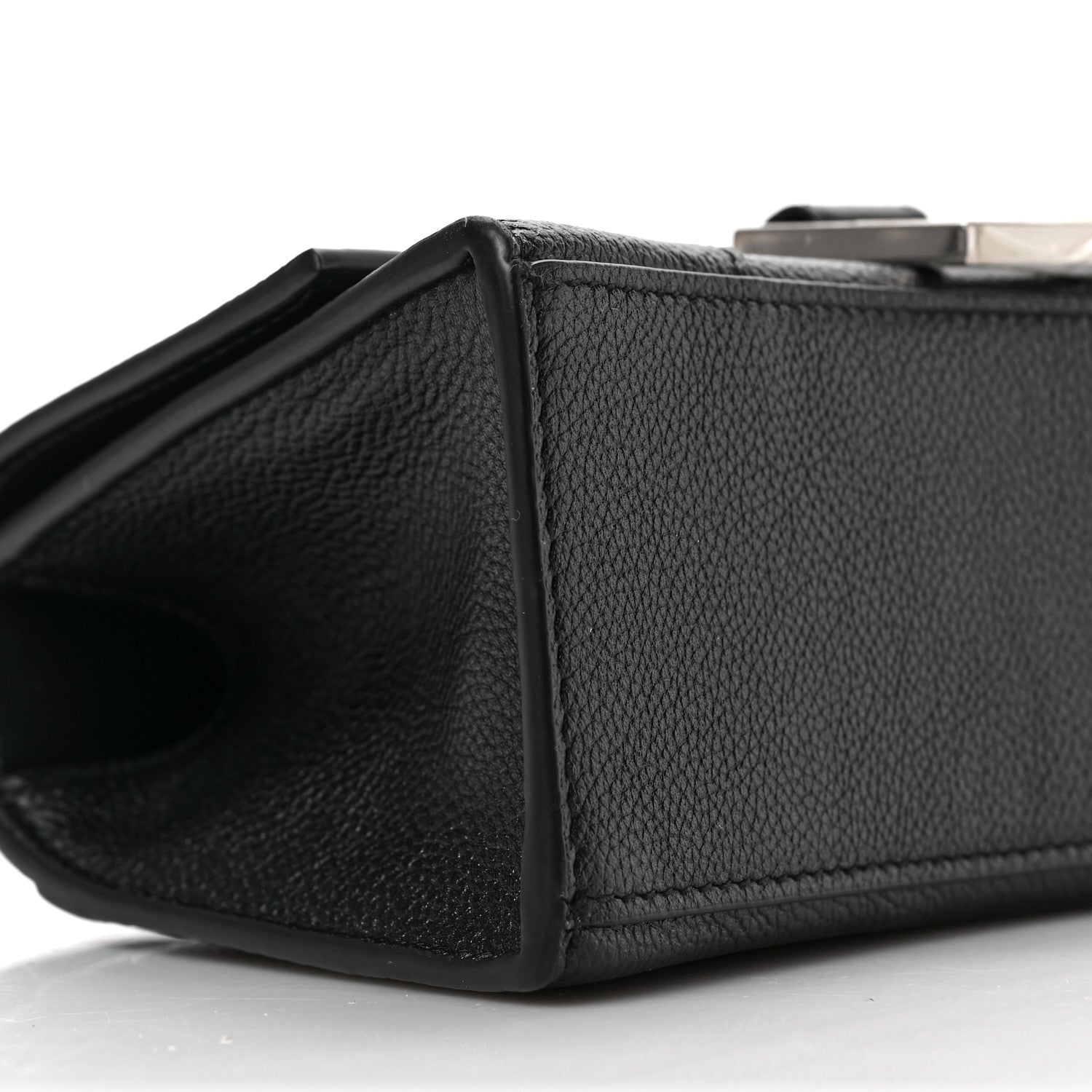 Balenciaga Grained Calfskin Hourglass Top Handle Bag XS Black 7 of 8