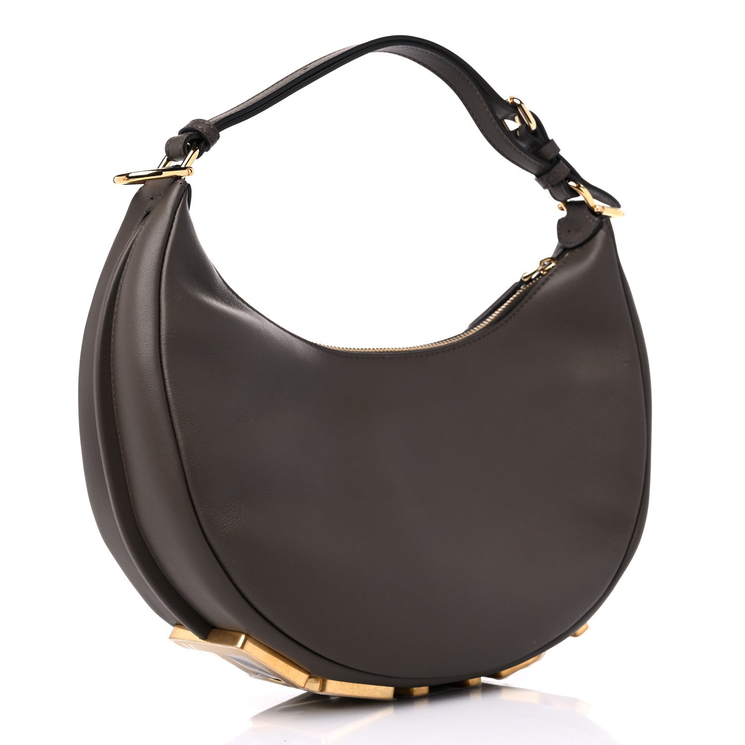 Fendi Vitello Grace Matte Small Fendigraphy Hobo Bag Dark Coffee 3 of 10