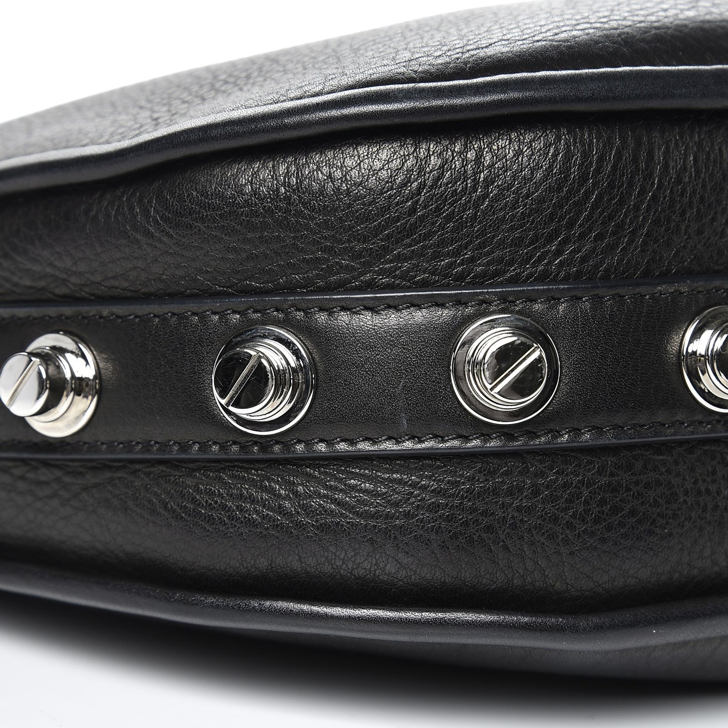 Calfskin Small Studded Obsedia Hobo Black