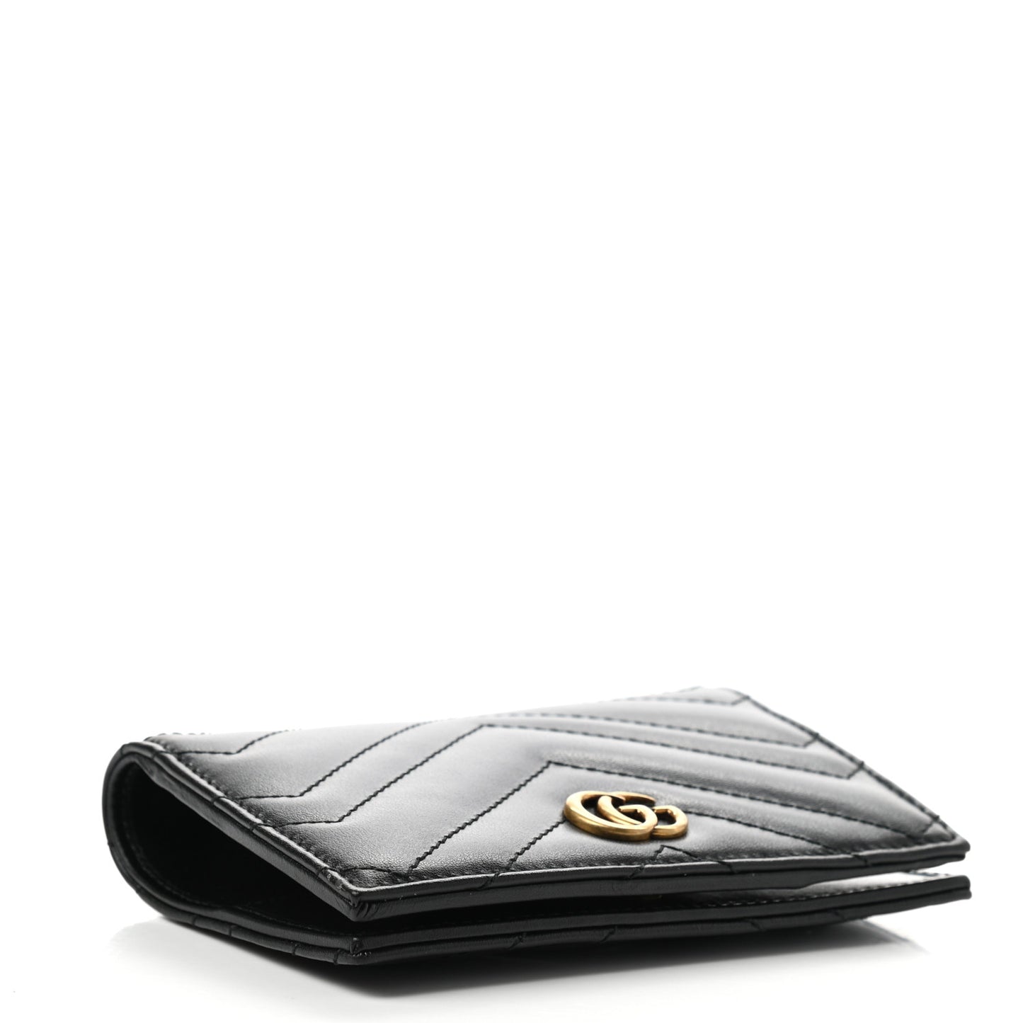 Calfskin Matelasse GG Marmont Passport Case Black