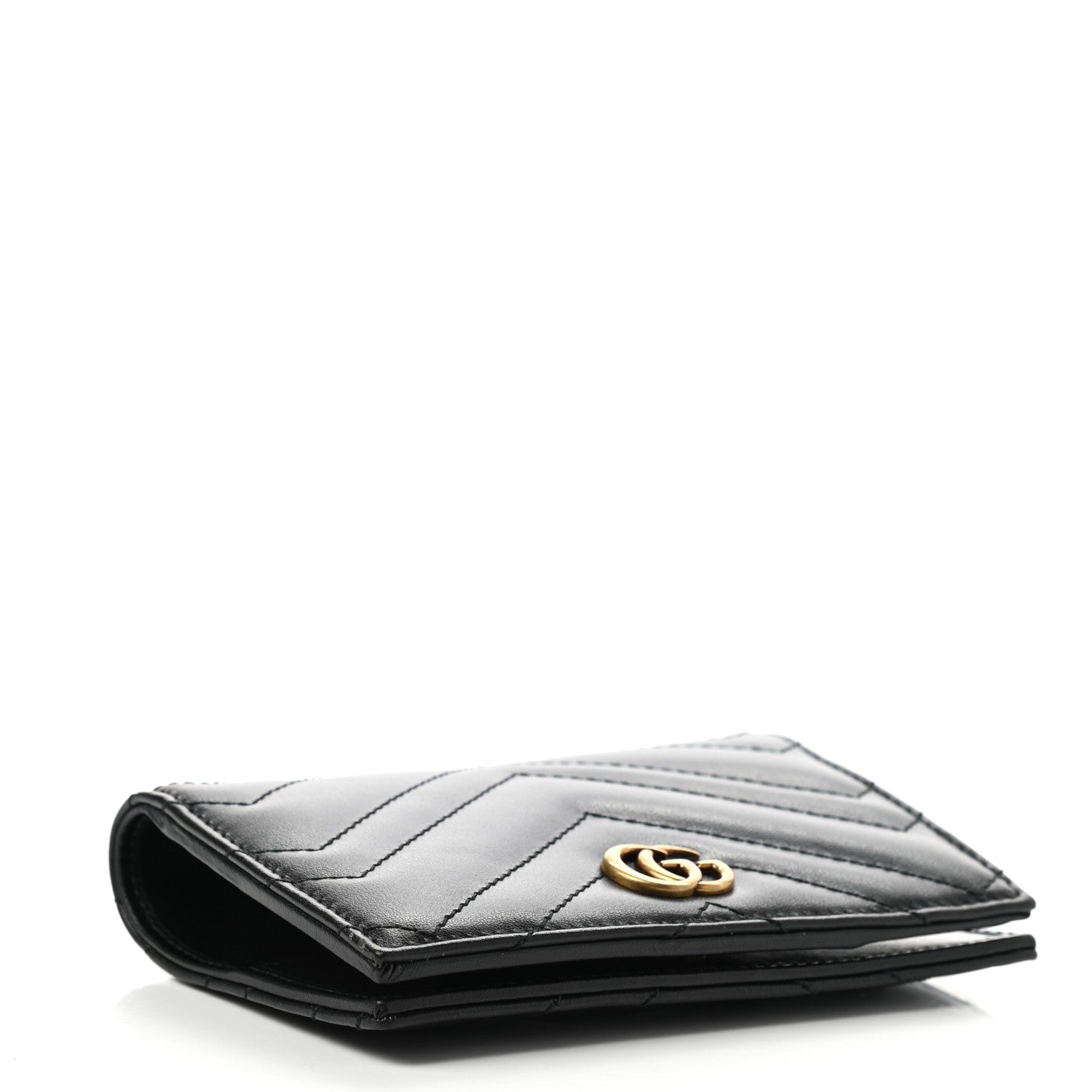 Gucci Calfskin Matelasse GG Marmont Passport Case Black 4 of 7