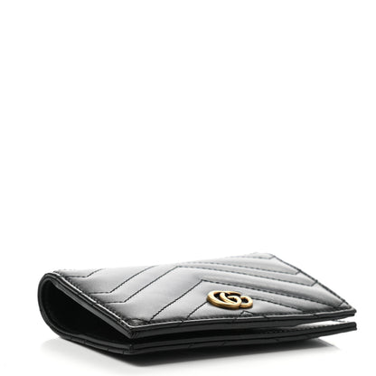 Gucci Calfskin Matelasse GG Marmont Passport Case Black 4 of 7