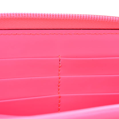Gucci Calfskin GG Rubber Effect Zip Around Wallet Pink 8 of 11