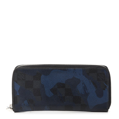 Louis Vuitton Damier Cobalt Camouflage Zippy Wallet Vertical Blue 1 of 9
