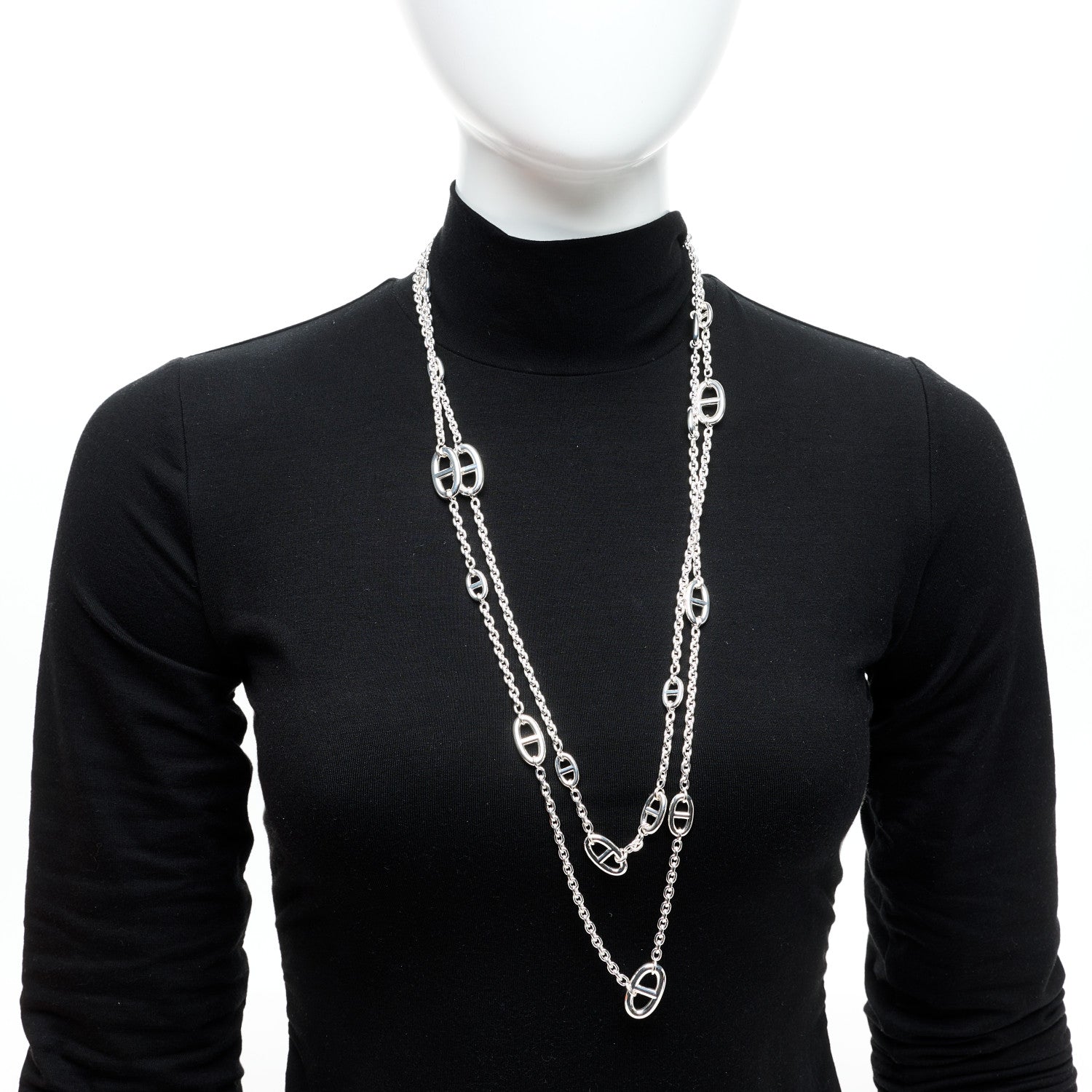 Hermes Sterling Silver Farandole Necklace 160 2 of 6