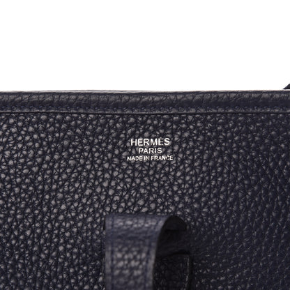 Hermes Taurillon Clemence Evelyne III PM Bleu Nuit 8 of 12