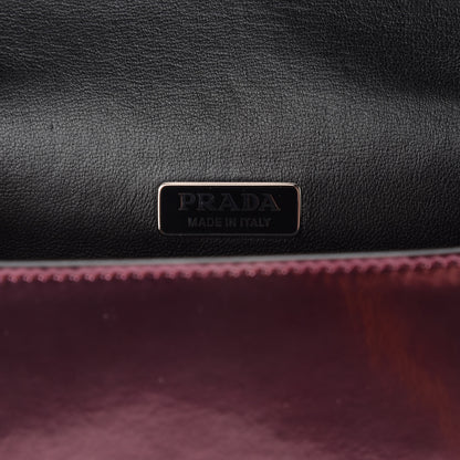 Prada Metallic Vitello Saffiano Cahier Bag Ibisco Black 10 of 11
