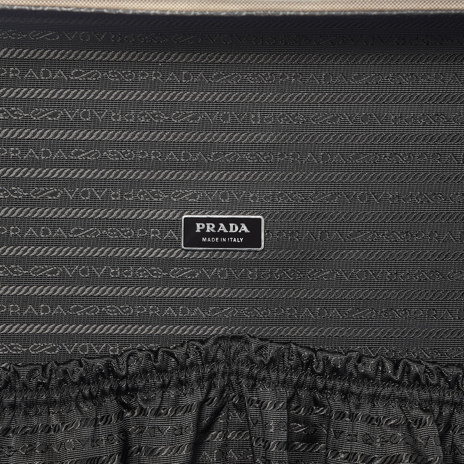 Prada Jacquard Logo Crocodile Trim Suitcase Corda Tabacco 10 of 20