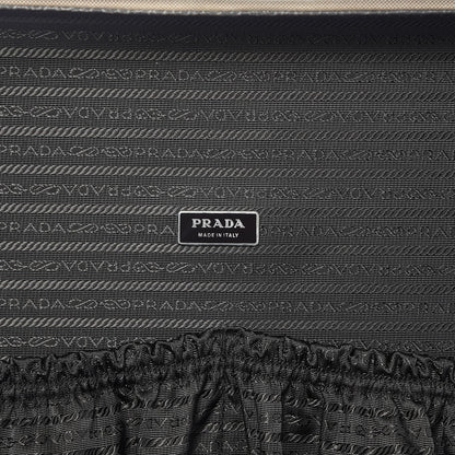 Prada Jacquard Logo Crocodile Trim Suitcase Corda Tabacco 10 of 20